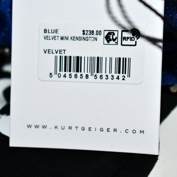 Kurt Geiger London Velvet MINI Kensington Novelty Crossbody Bag in Blue #5018780 - Picture 7 of 9